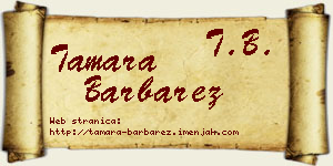 Tamara Barbarez vizit kartica